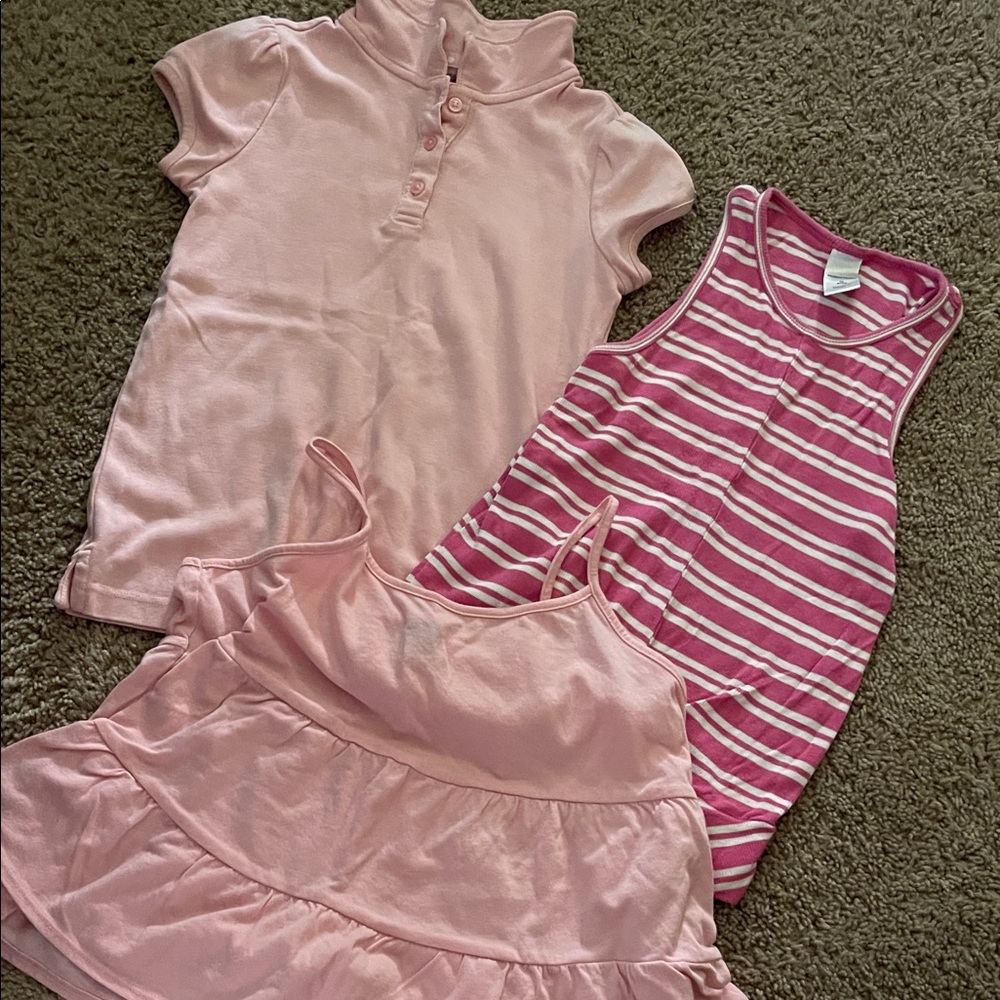 Girls Pink Shirt lot-3 size 8